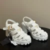 Prada Crochet Platform Sandals