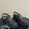 Prada Crochet Platform Sandals